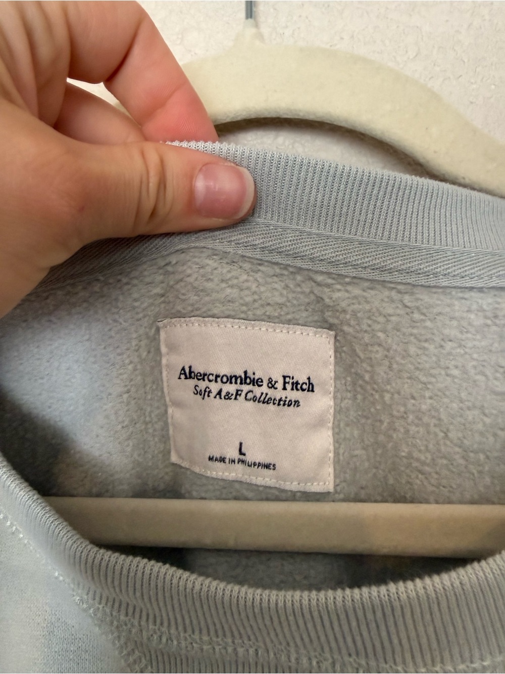 Abercrombie & Fitch Pale Blue Pullover Sweatshirt - Picture 2 of 3